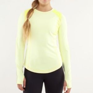 Lululemon Ice Queen Long Sleeve (10) Yellow